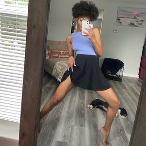 Black Flare Mini Skirt